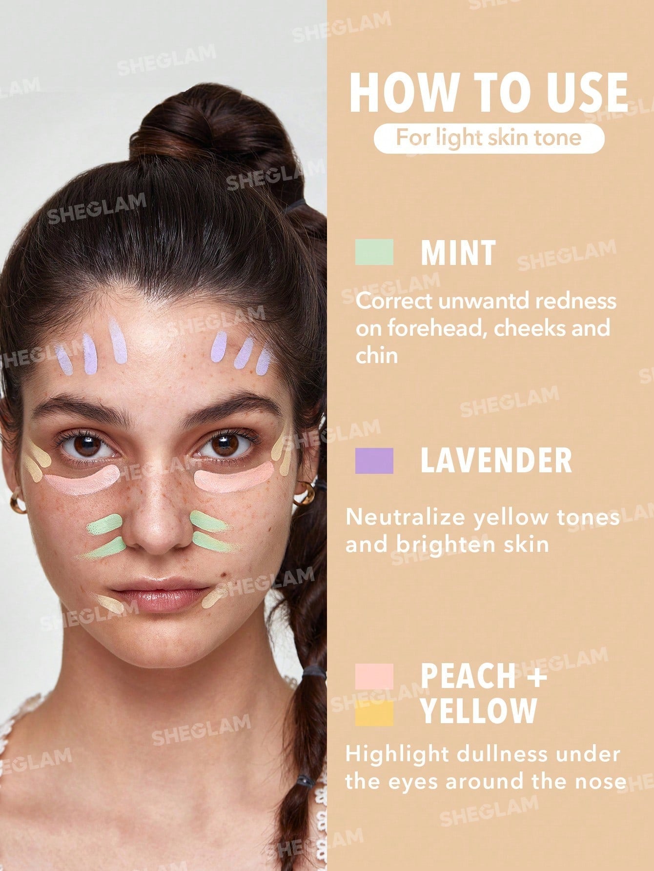SHEGLAM like Magic Color Correcting Concealer-Purple Corrector Liquid Concealer Long Lasting Brightening Full Coverage Weightless All-Day Hydrate Concealer Black Friday Winter Concealer