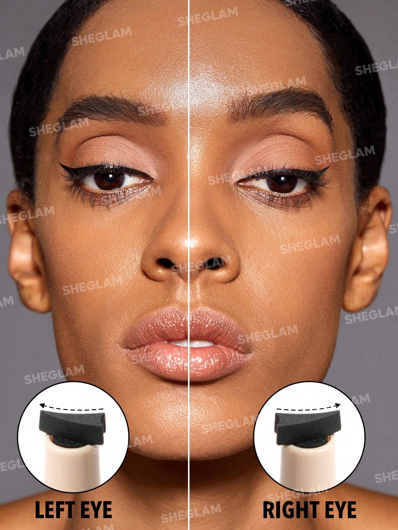 SHEGLAM Get Foxy Eye Stamp & Liner Pen 3 in 1 Waterproof Liquid Eyeliner Pencil Cat Eye Smudge-Proof Long-Lasting Easy to Use Eyeliner Beginner Eye Make up Black Friday Sale Eyeliner