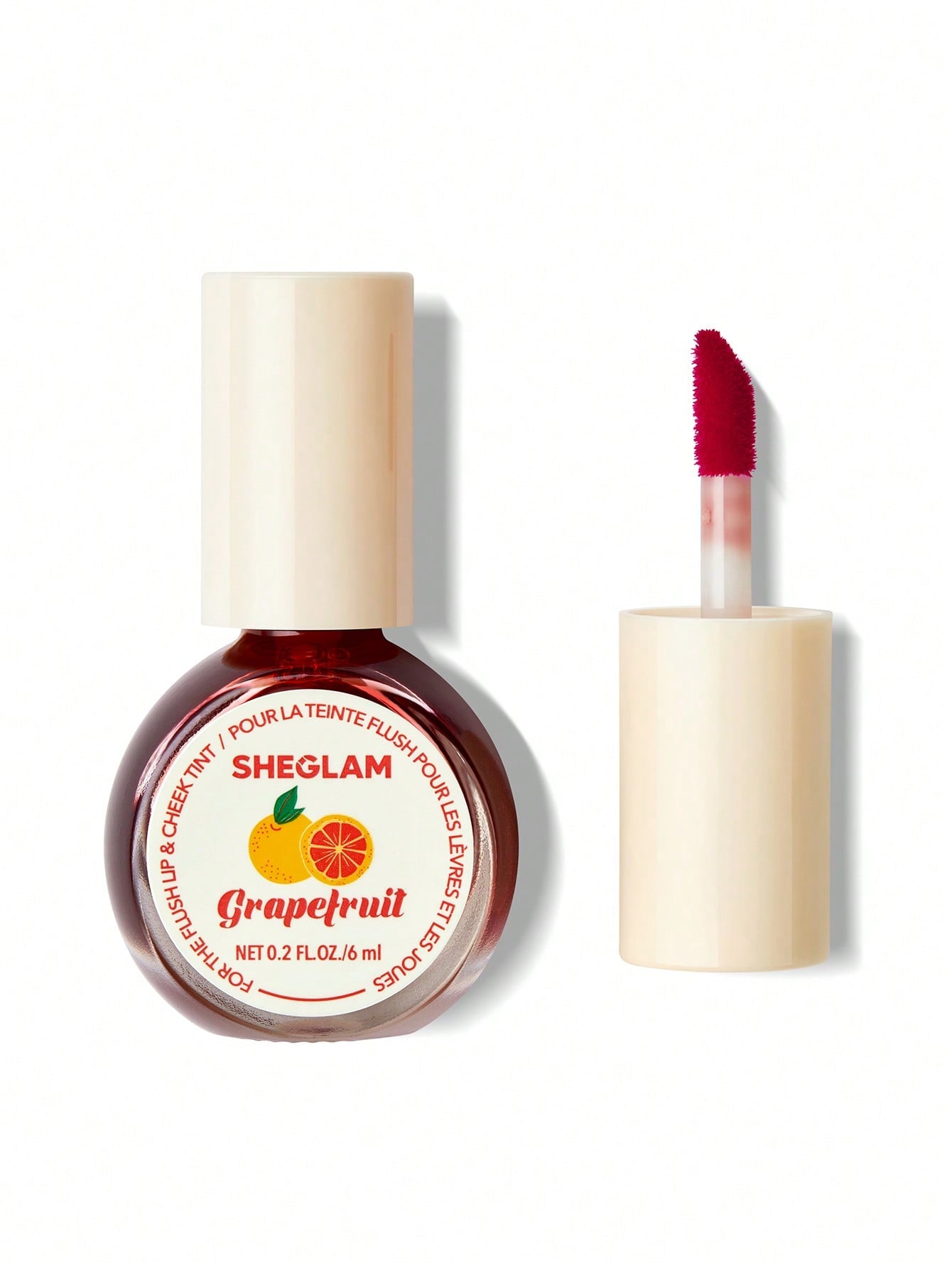 SHEGLAM for the Flush Lip & Cheek Tint-Fruit Punch Long-Lasting Matte Finish Lip Tint Easy-To-Use Lightweight Blush Moisturizing Lip Stain Liquid Lipstick Pink Liquid Lipstick