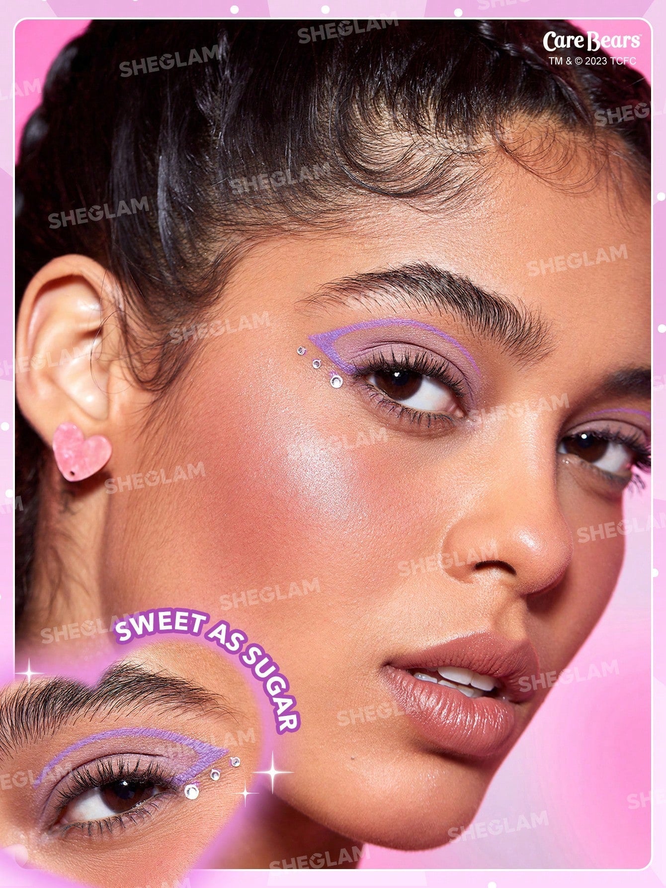 SHEGLAM X Care Bears Sweet Wishes Colored Eyeliner-Sweet as Sugar 3 Colors Colorful Matte Eyeliner Pencil Long-Lasting Extra-Fine Eyeliner Easy to Wear Bold Eye Make up Black Friday Trending Y8K Eyeliner