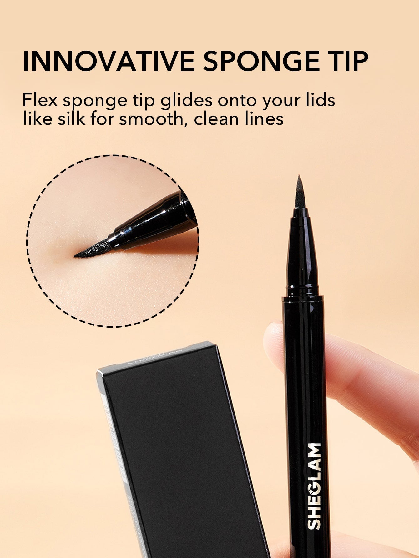 SHEGLAM Eye Affinity Waterproof Eyeliner Sweat-Proof Matte Eyeliner Pencil Ultra-Fine No Smudge Long Lasting Black Eyeliner Professional Eye Make up Black Friday Winter Eyeliner