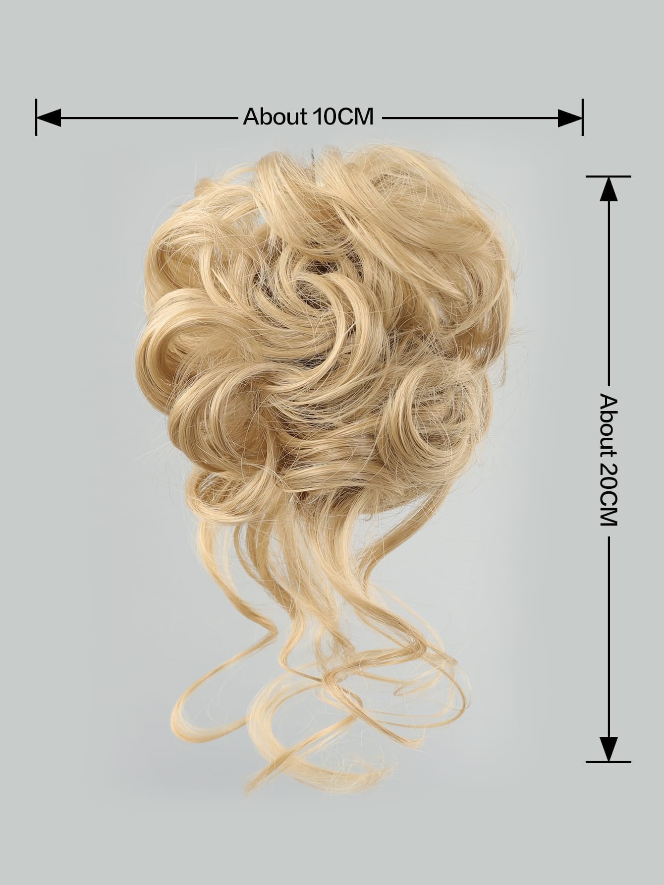 Synthetic Messy Curly Claw Hair Bun Chignon Hair Extensions Scrunchy Fake False Golden Yellow Hair with Tail for Women Hairpieces