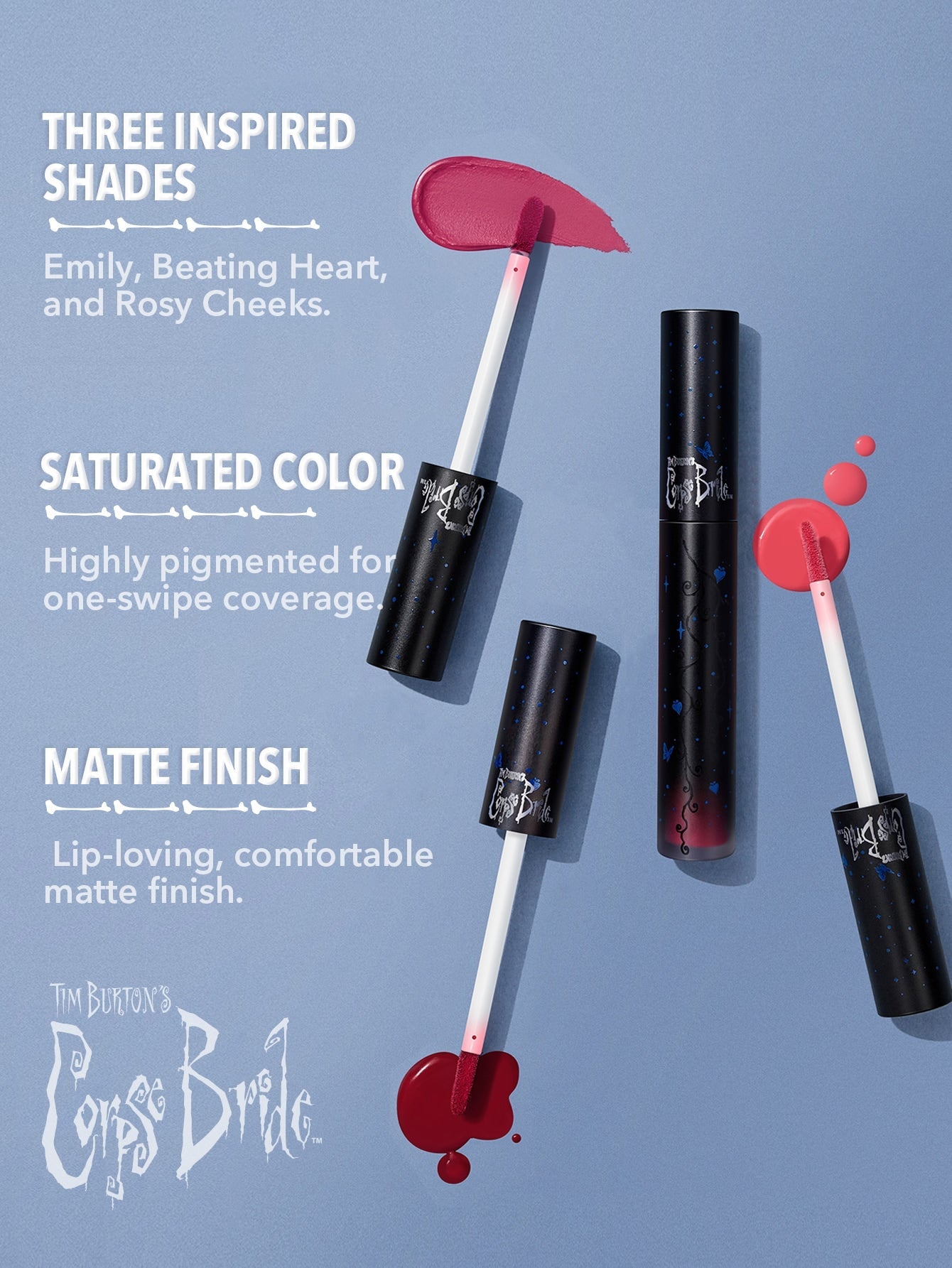 SHEGLAM | Corpse Bride Everlasting Love Liquid Lipstick-Beating Heart Gothic Liquid Lipstick
