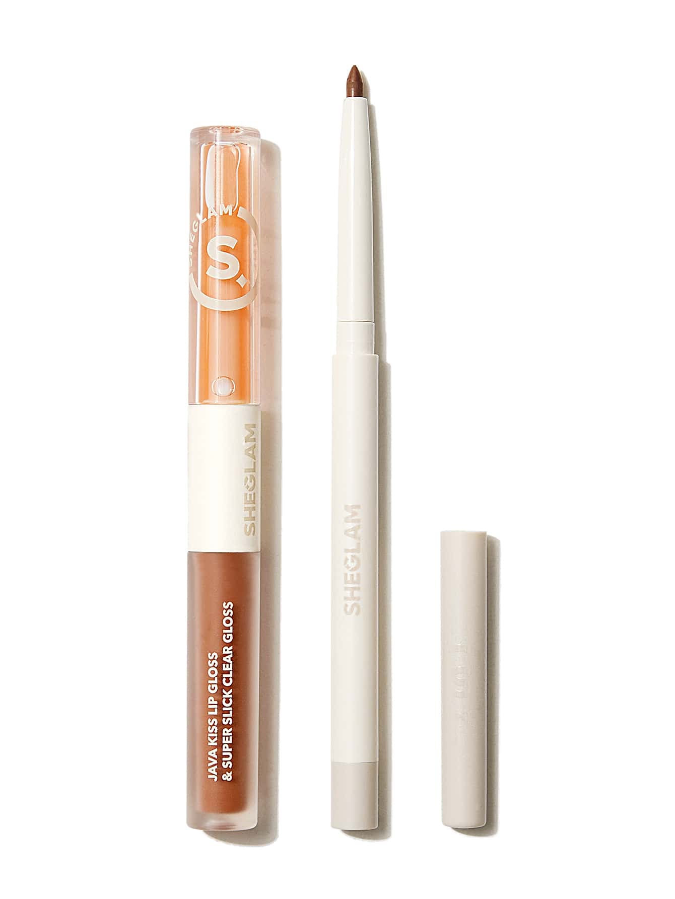 SHEGLAM Soft 90'S Glam Lip Liner and Lip Duo Set-Moody Taupe Lip Set 3-In-1 Lip Makeup Plumping Lip Gloss Moisturizing Plant Extracts Long Lasting Liquid Lipstick Lip Makeup Black Friday Winter Brown Liquid Lipstick