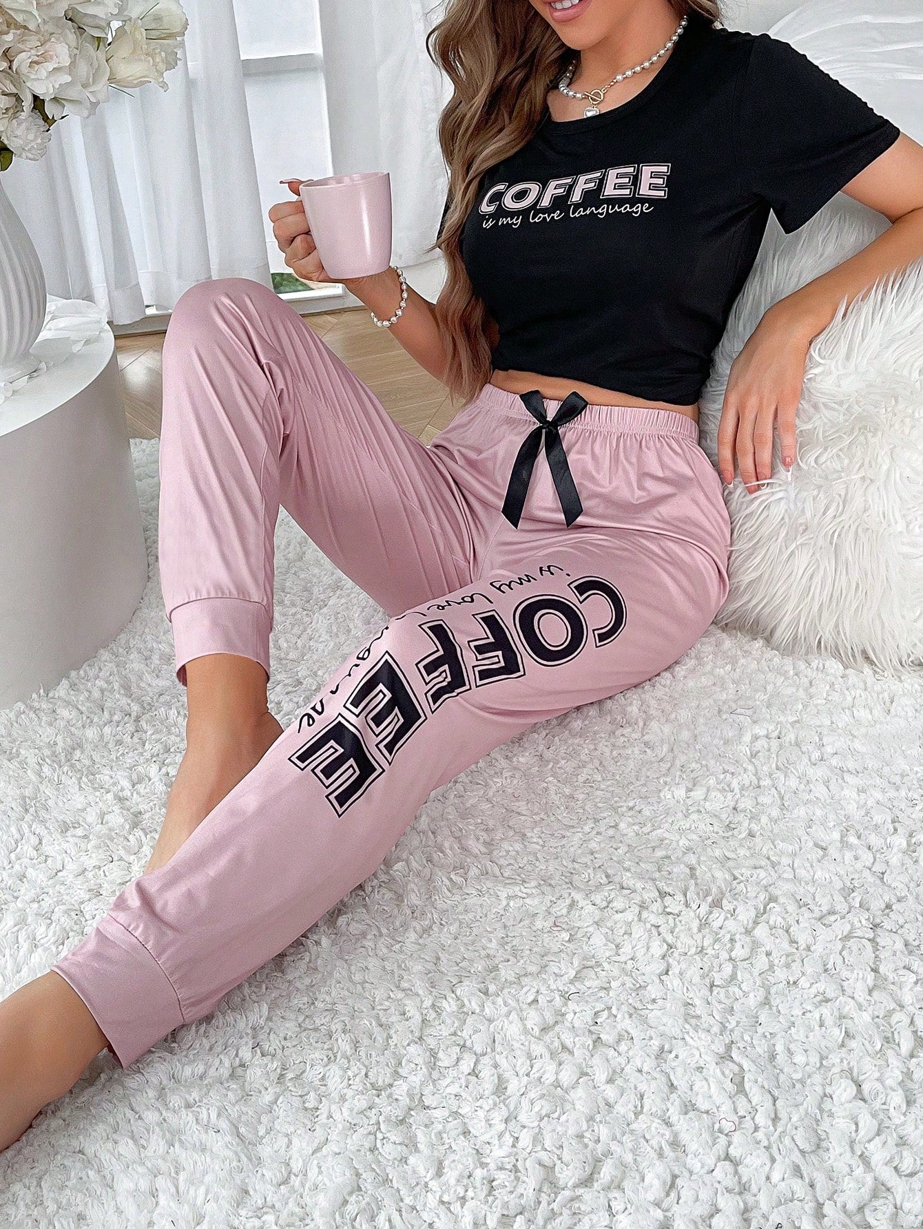 Letter Graphic PJ Set