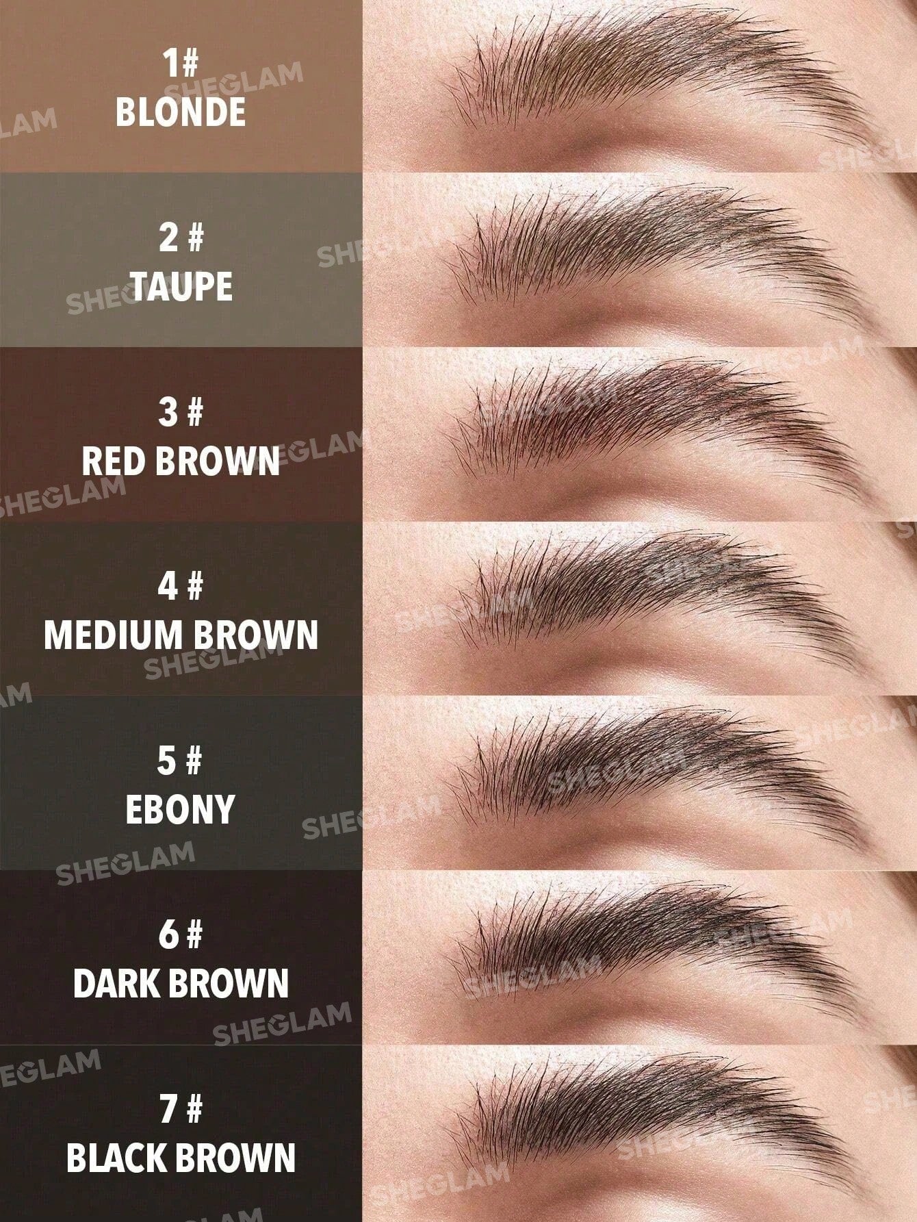 SHEGLAM Full-Filled Eyebrow Palette-102 Ash Brown 3-Color Matte Eyebrow Powder Eyebrow Wax Filling Defining Shaping Eyebrow Makeup with Small Brush Black Friday Party Eyebrow