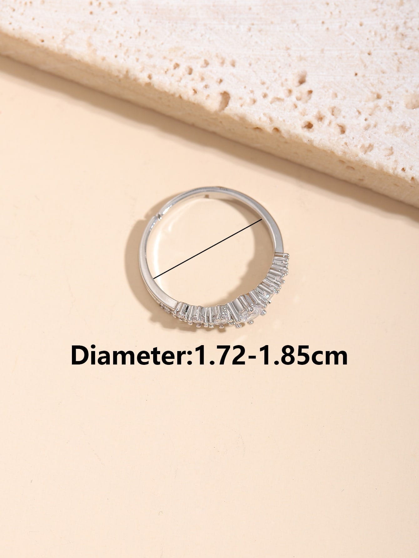 Rhinestone Decor Cuff Ring