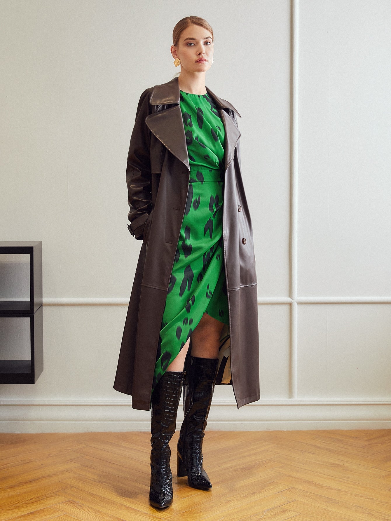 MOTF PREMIUM ASYMMETRICAL LEOPARD PRINT DRESS