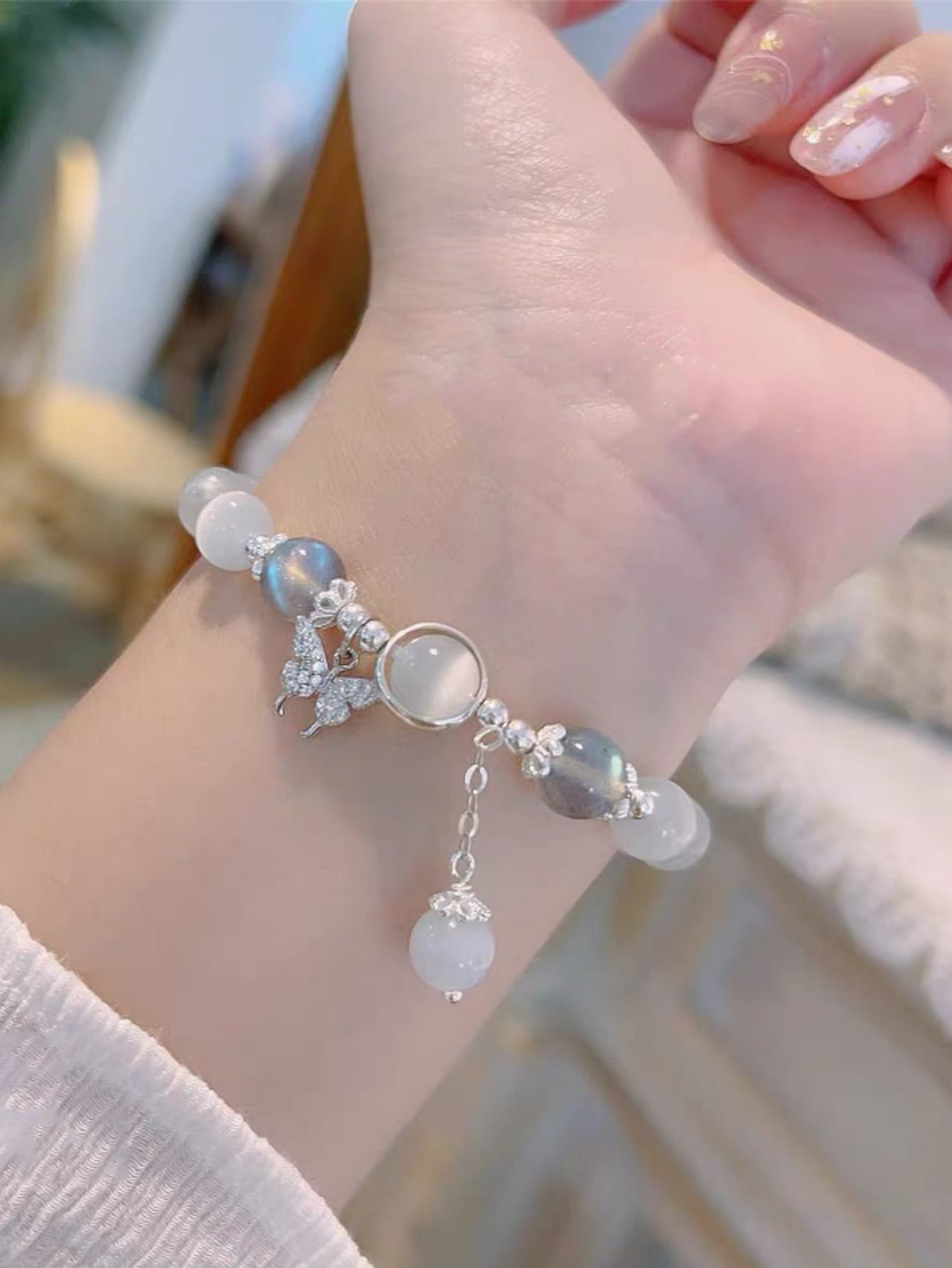 1Pc Strand Beads Bracelet for Women Korean Fashion Jewelry Non-Fading Charm Hand Decor Accessories Girls Gift