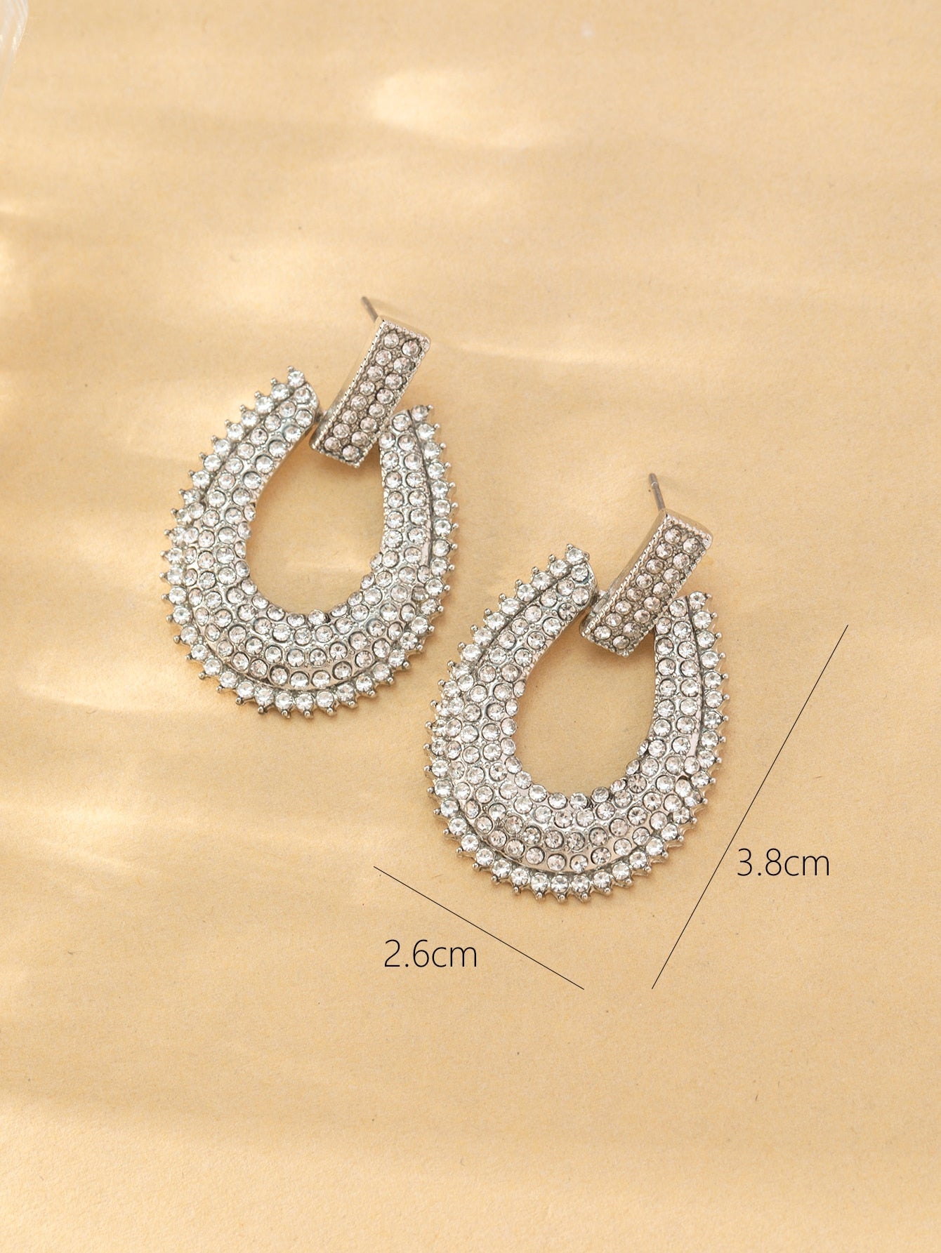 Rhinestone Water-Drop Earrings