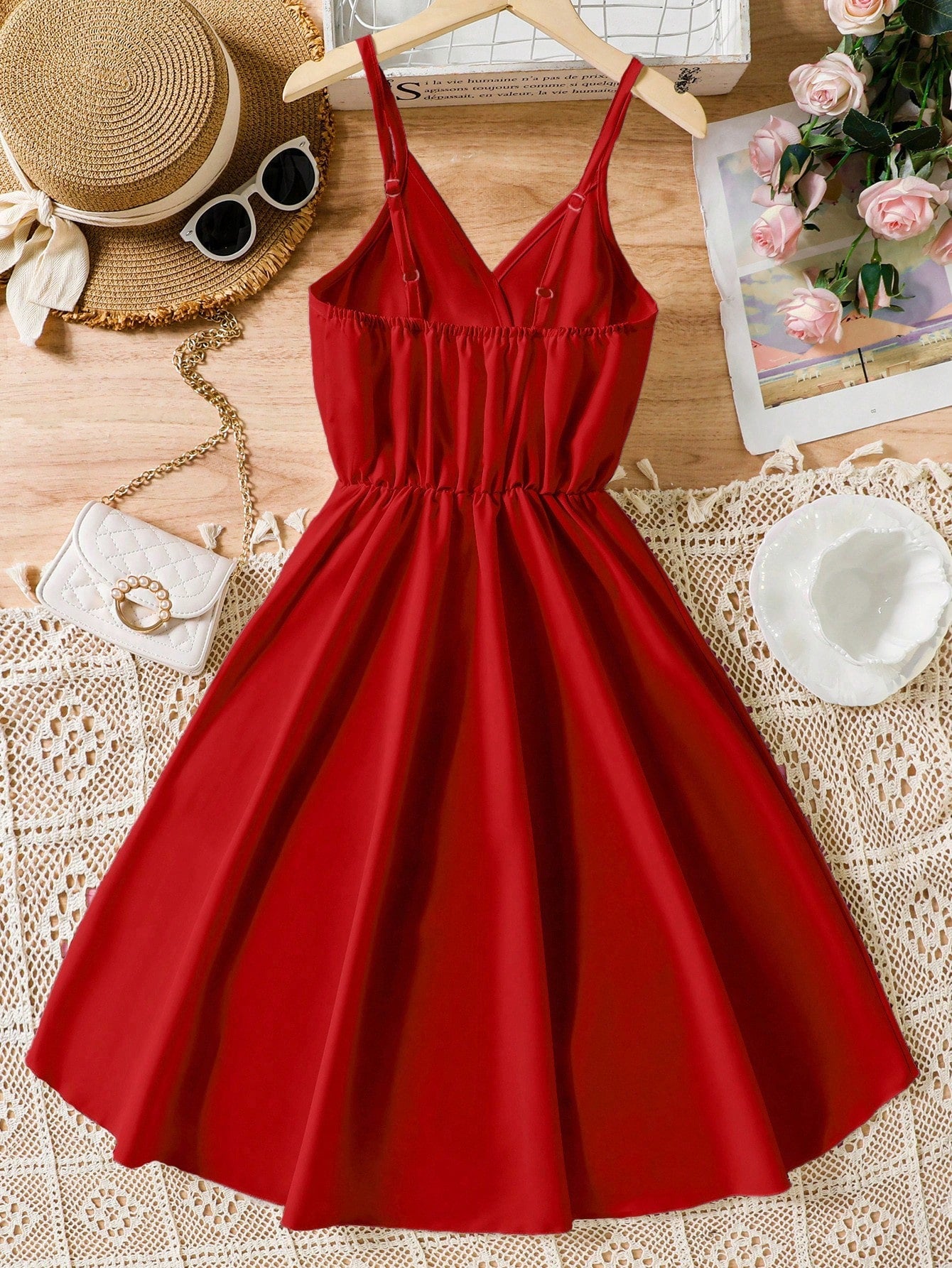 Teen Girls Solid Cami Dress