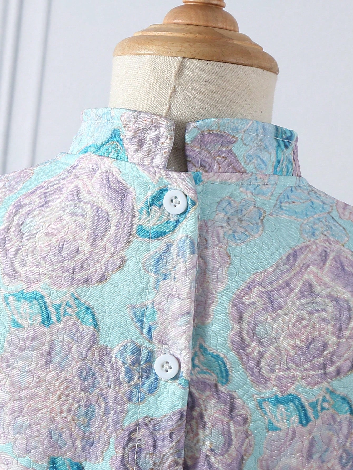 SHEIN Kids Nujoom Girls' Elegant Printed Dress with a Charming Temperament, Summer