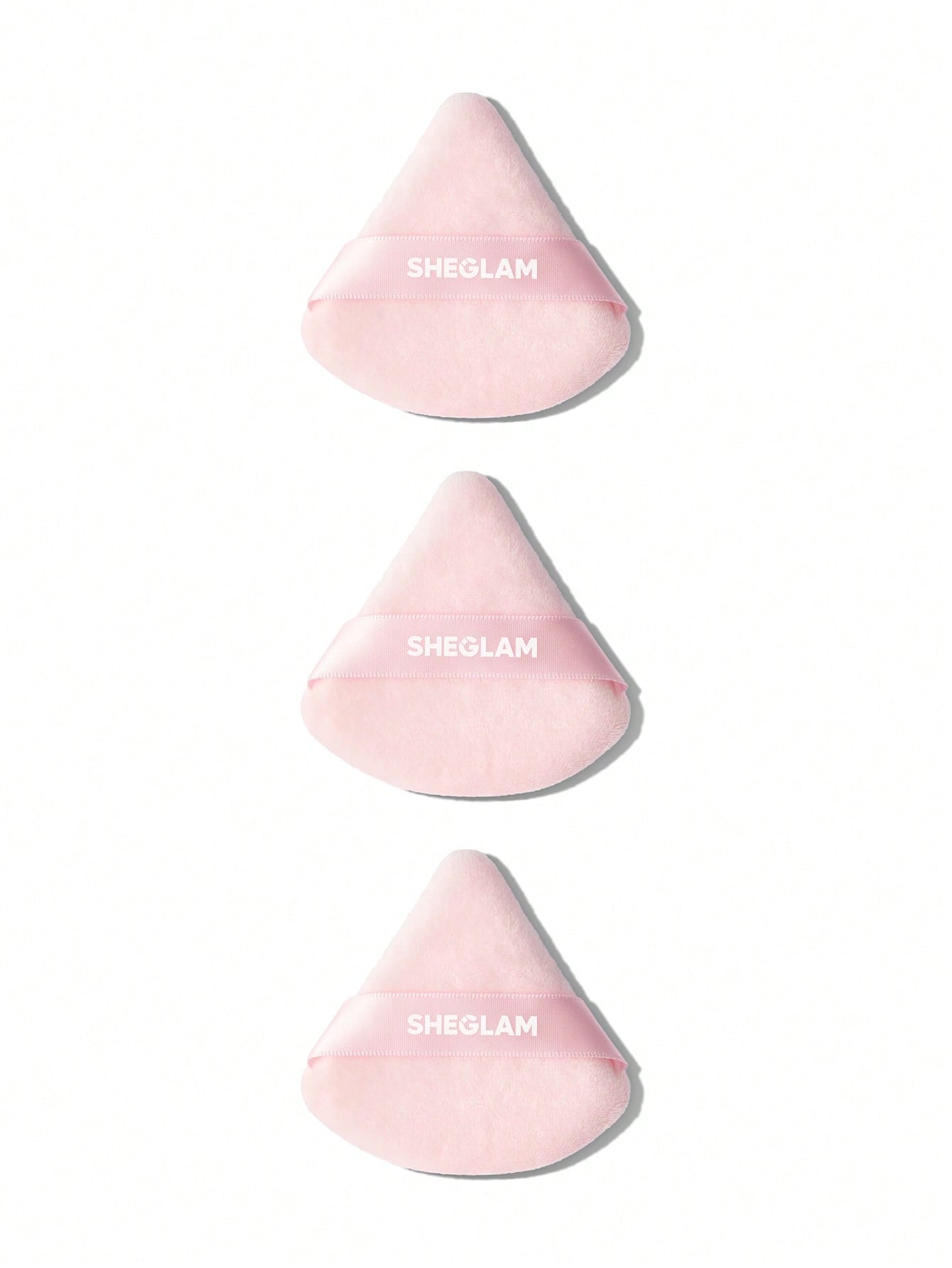 SHEGLAM Insta-Ready Powder Puff 1 Pcs Triangle Shaped Makeup Puff Soft Powder Puff Fan Puff Pink Beauty Makeup Tool Black Friday Sale Makeup Puff Sponge