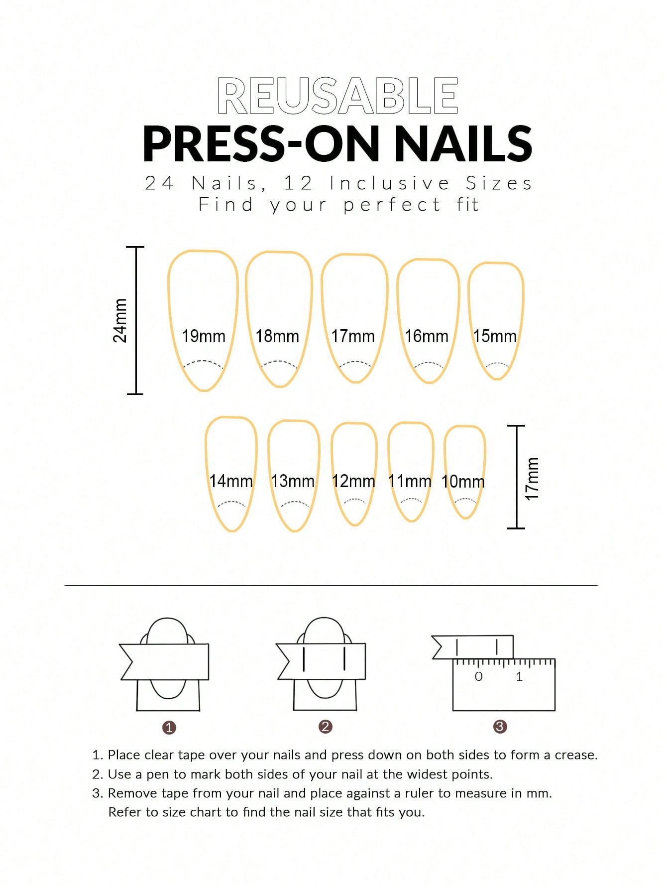 24Pcs/Set Long Stiletto Shaped Valentine'S Day Sweet Red French Style Text Nail Art Tips with 1Pc Nail Buffers and 1Pc Jelly Glue