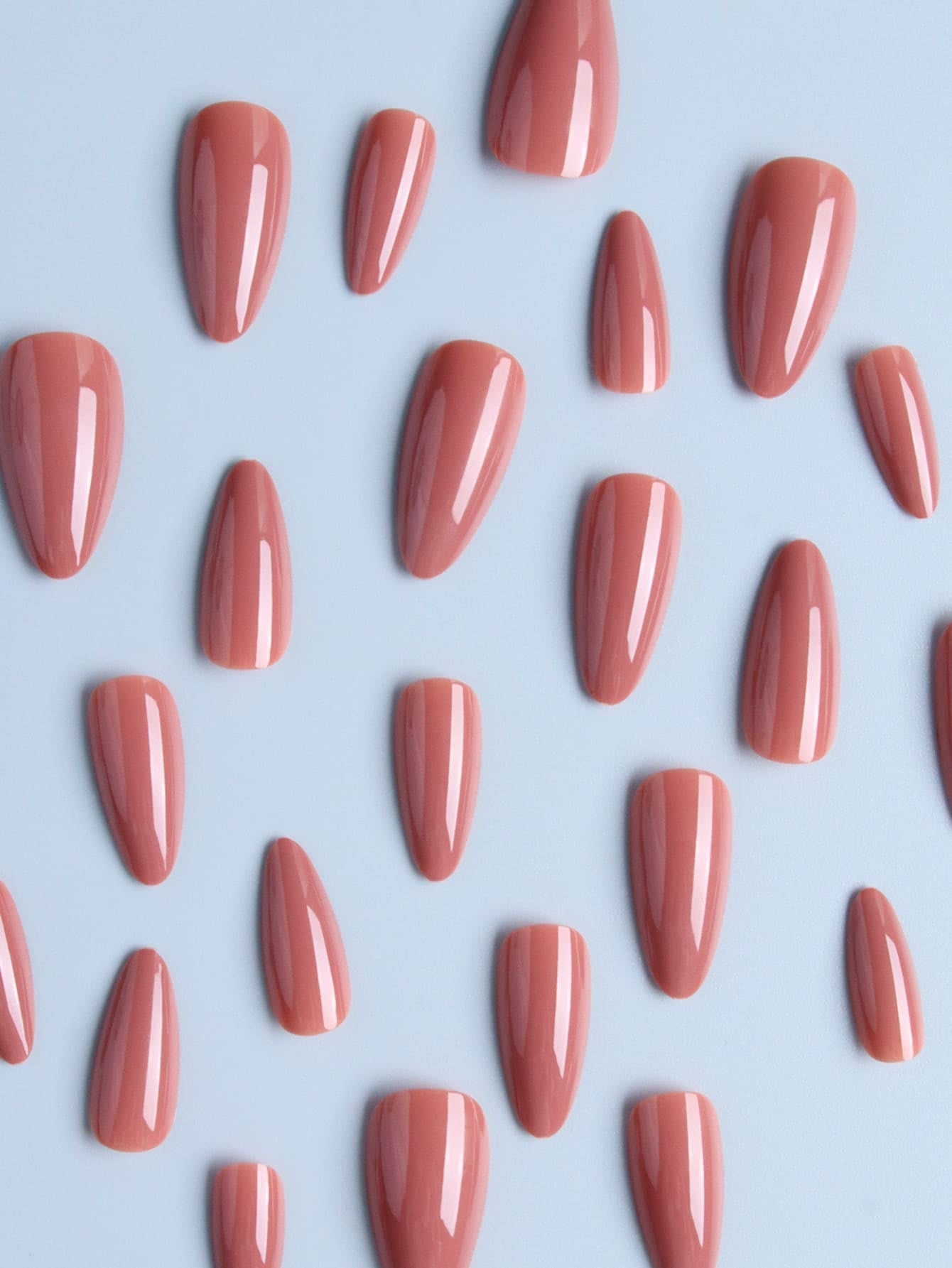 Elevate Your Style with 24Pcs Long Almond Solid Color Artificial Nail Set, Ideal for Parties, Dances & Daily Wear