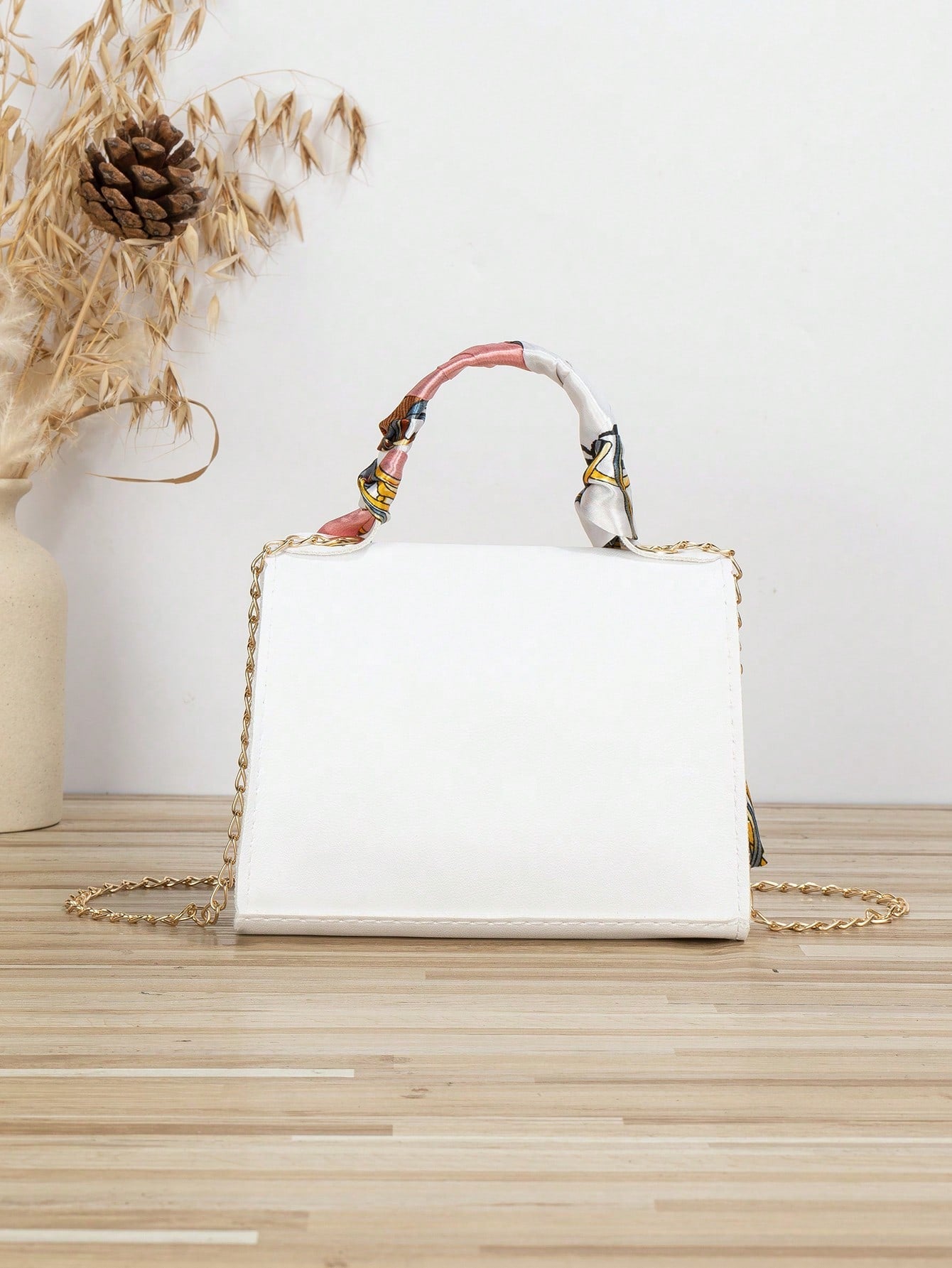 Mini Twilly Scarf Decor Flap Square Bag Elegant