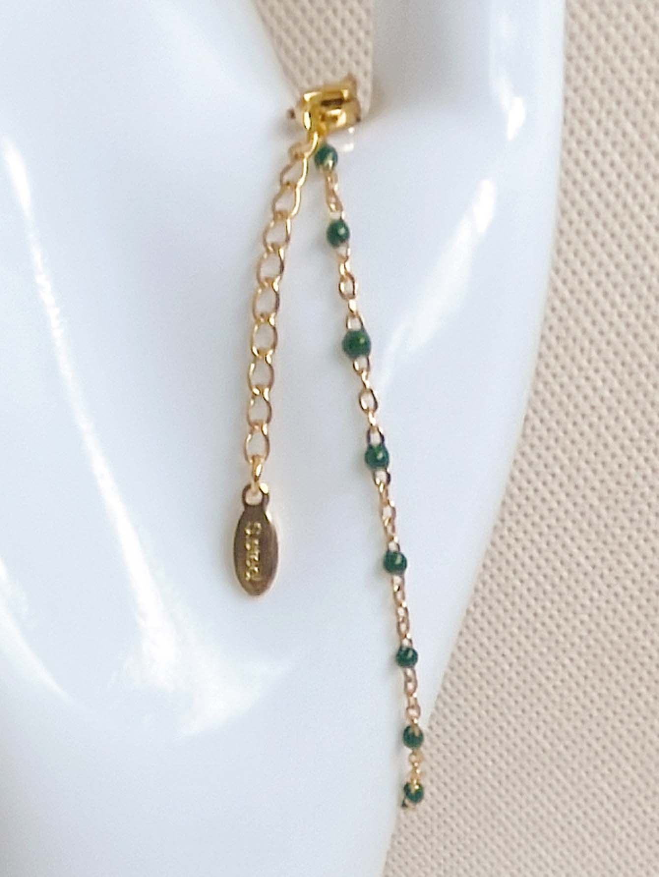 Simple & Stylish Minimalist Stainless Steel Chain Bracelet with Color Retention Oil Drop Effect
