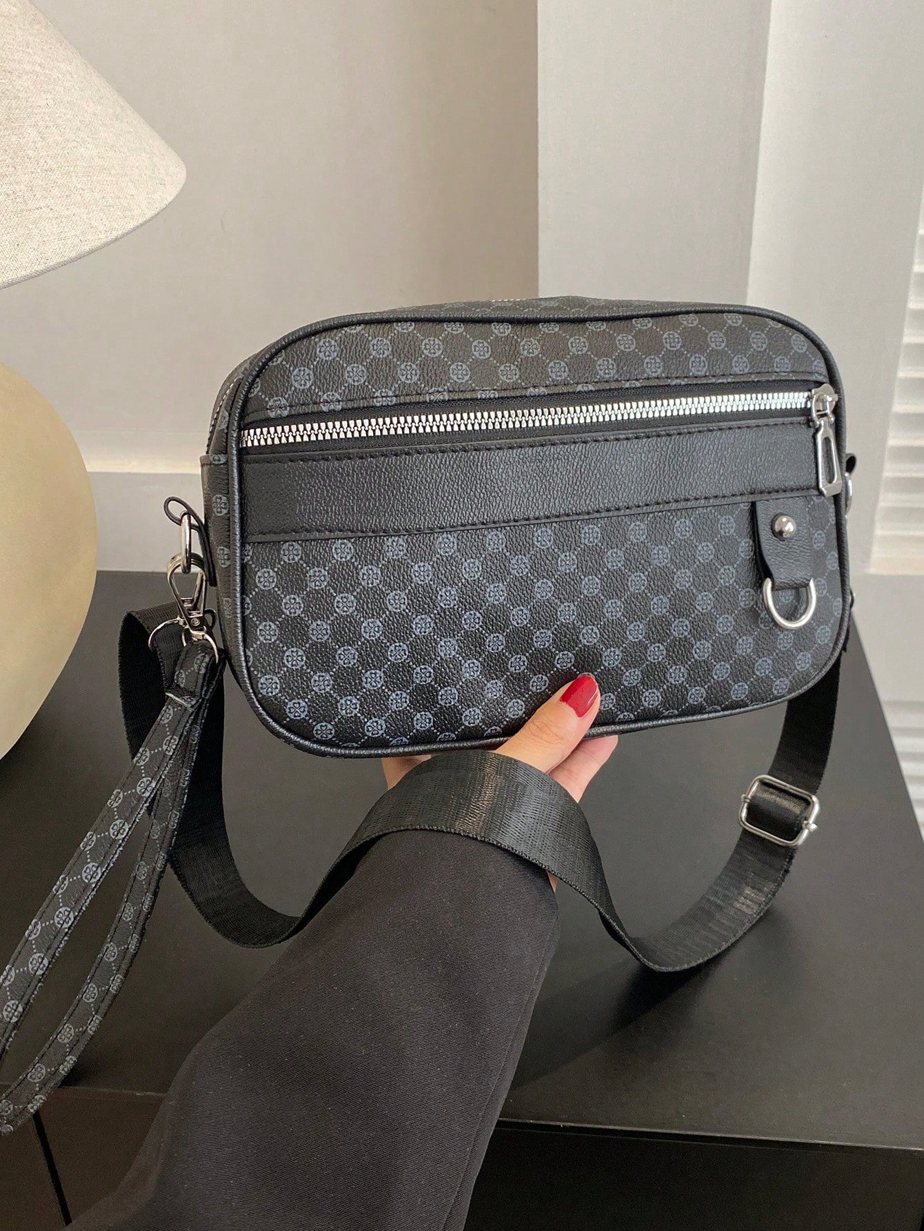 Fashion Printed Pu Shoulder Bag for Women, Large Capacity Tote Bag