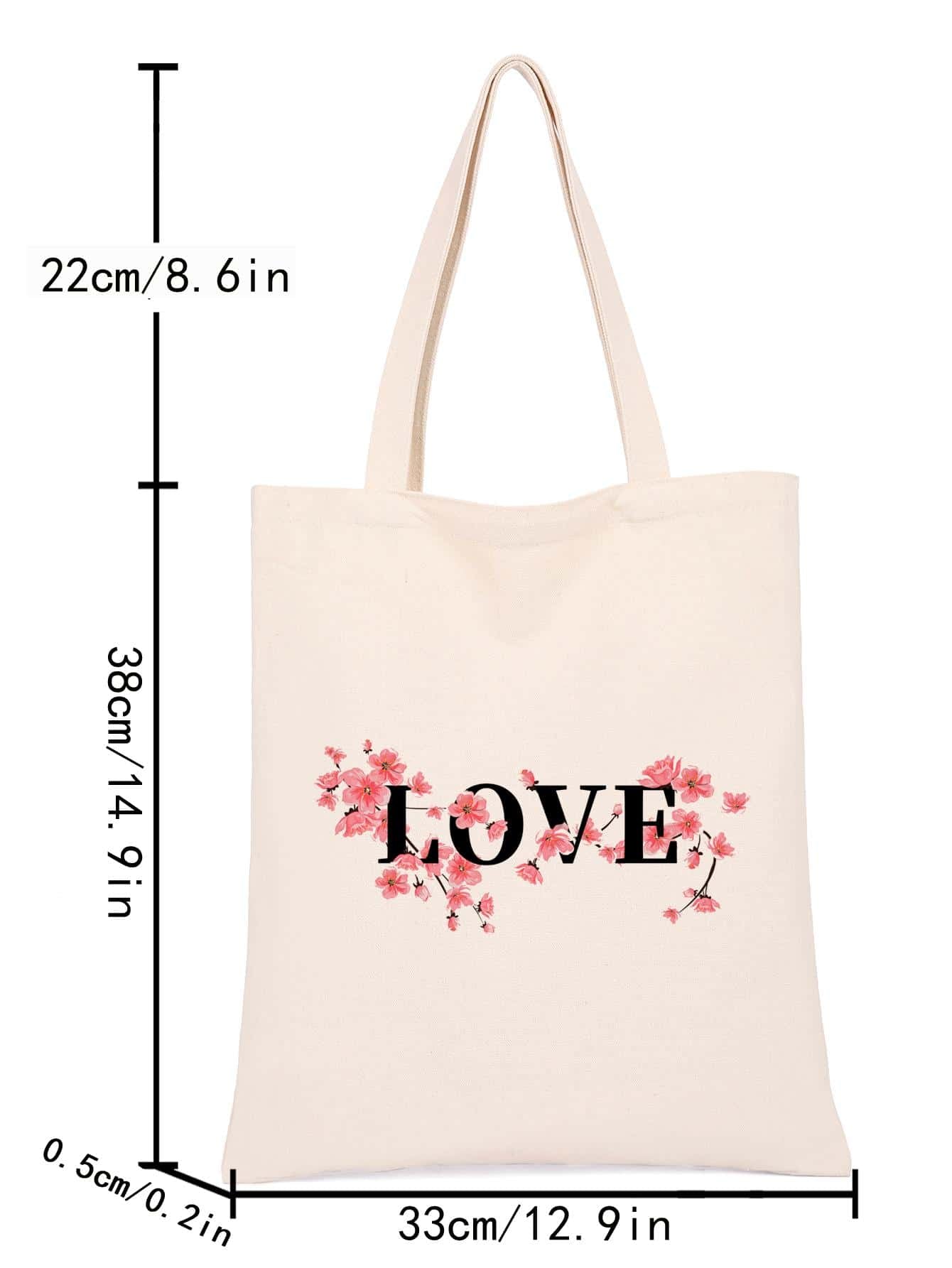Fashionable Printed Casual One-Shoulder Tote Shopping Bag