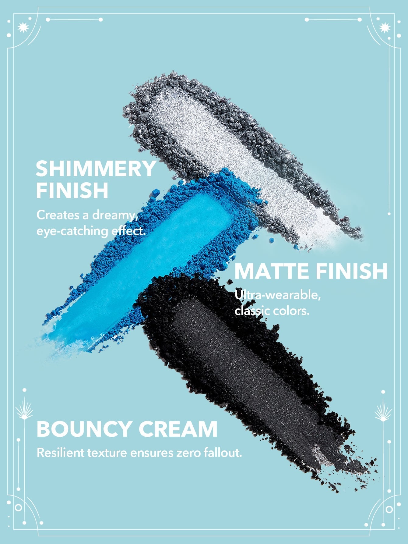 SHEGLAM Ambitious Aquarius Palette 8-Clolor Shimmer Metallic Matte Eyeshadow Palette Silver Blue High Shine High Pigment Long Wear Blendable Cream Eyeshadow Black Friday Winter Purple Eyeshadow