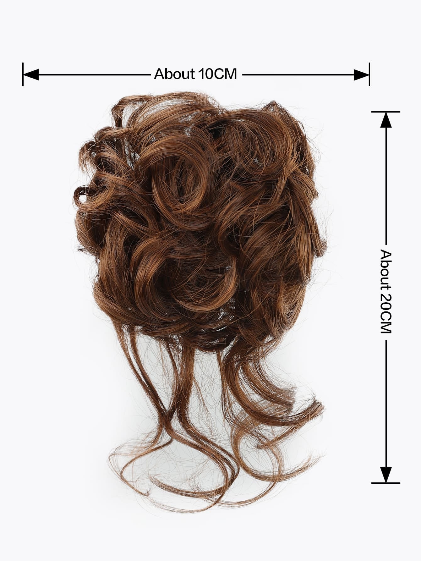 Synthetic Messy Curly Claw Hair Bun Chignon Hair Extensions Scrunchy Fake False Light Brown Hair with Tail for Women Hairpieces
