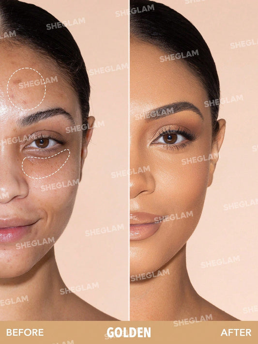 SHEGLAM like Magic 12Hr Full Coverage Concealer-Golden Matte Liquid Concealer Long Lasting Brightening Color Corrector Weightless All-Day Long Lasting Hydrating Concealer Black Friday Winter Concealer