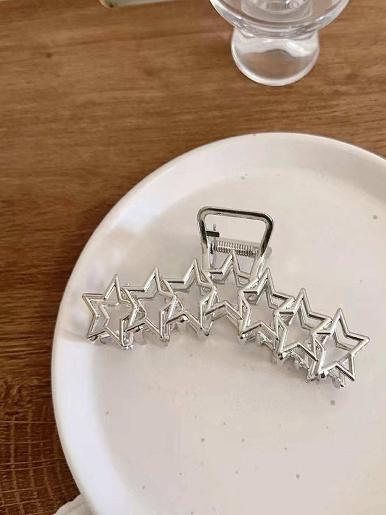 1Pc Women Star Decor Fashionable Hair Claw, for Decoration