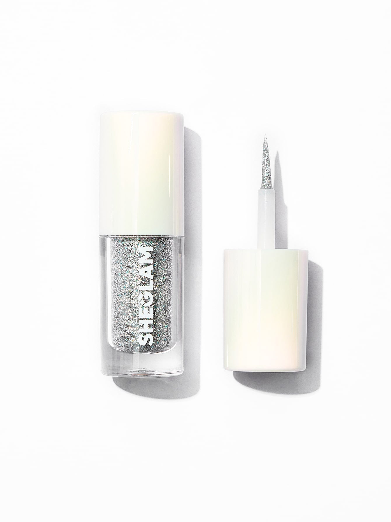SHEGLAM Insta-Party Glitter Liner-Disco Ball Liquid Eyeshadow Gel Silver High Shine Long Lasting Highly Pigmented Long Wear Liquid Liner Y2K Gothic Eyeshadow