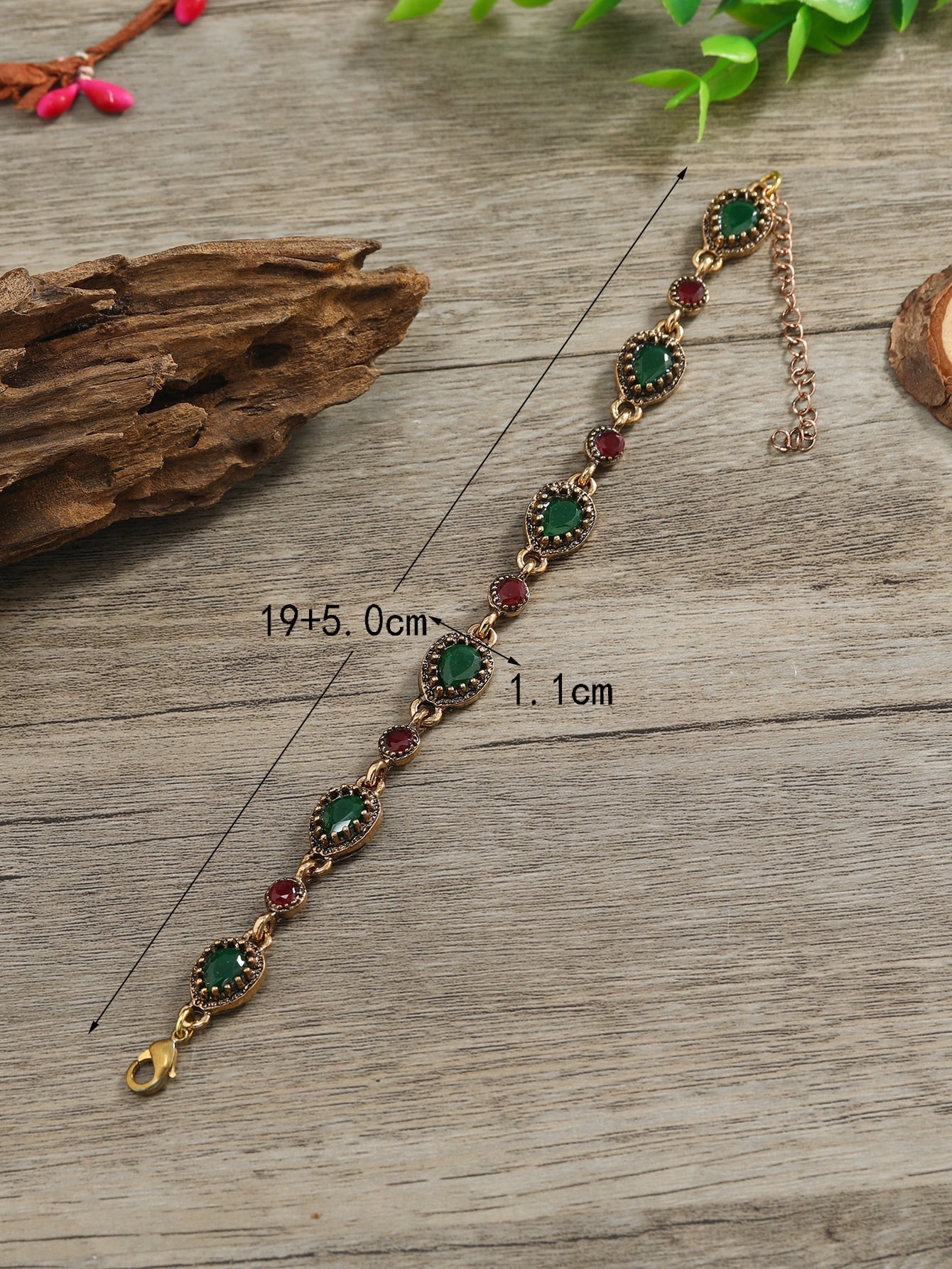 Water-Drop Gemstone Decor Bracelet