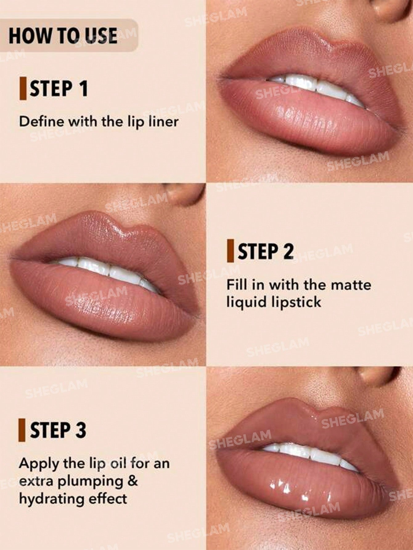 SHEGLAM Soft 90'S Glam Lip Liner and Lip Duo Set-Moody Taupe Lip Set 3-In-1 Lip Makeup Plumping Lip Gloss Moisturizing Plant Extracts Long Lasting Liquid Lipstick Lip Makeup Black Friday Winter Brown Liquid Lipstick