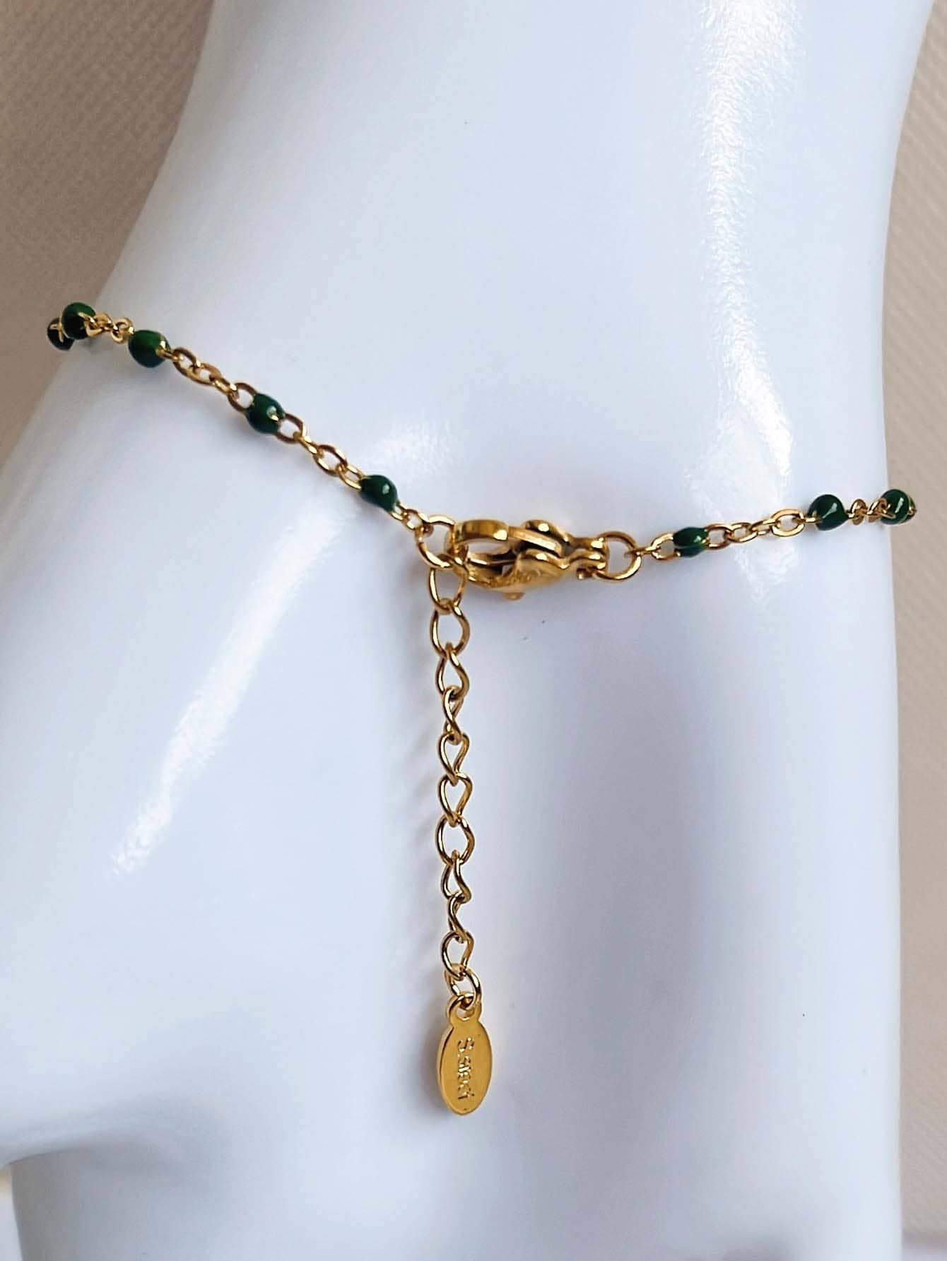 Simple & Stylish Minimalist Stainless Steel Chain Bracelet with Color Retention Oil Drop Effect