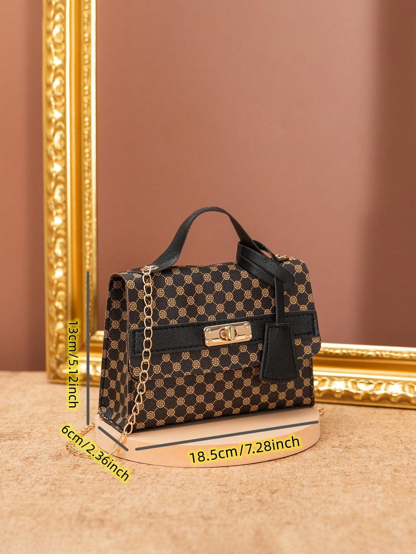 Vintage Retro 1Pc Coffee Brown Pu Leather Women'S Bag with Multiple Functions, Can Be Used as Handbag, Crossbody Bag or Shoulder Bag, Suitable for Daily Use or as a Date Gift for Women
