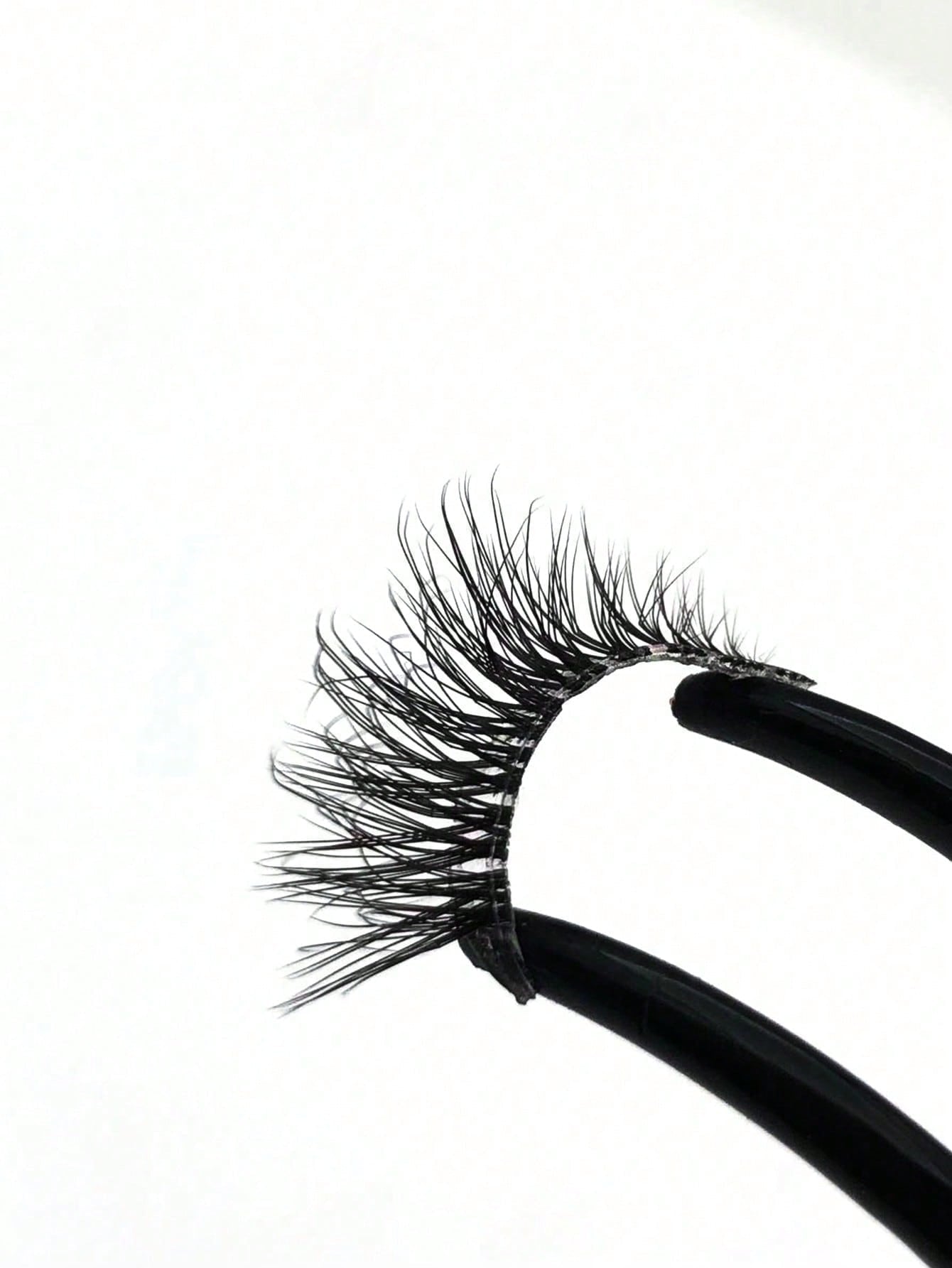 False Eyelashes,14 Pairs Clear Band Cat Eye Elongated D-Curved Half Eyelashes