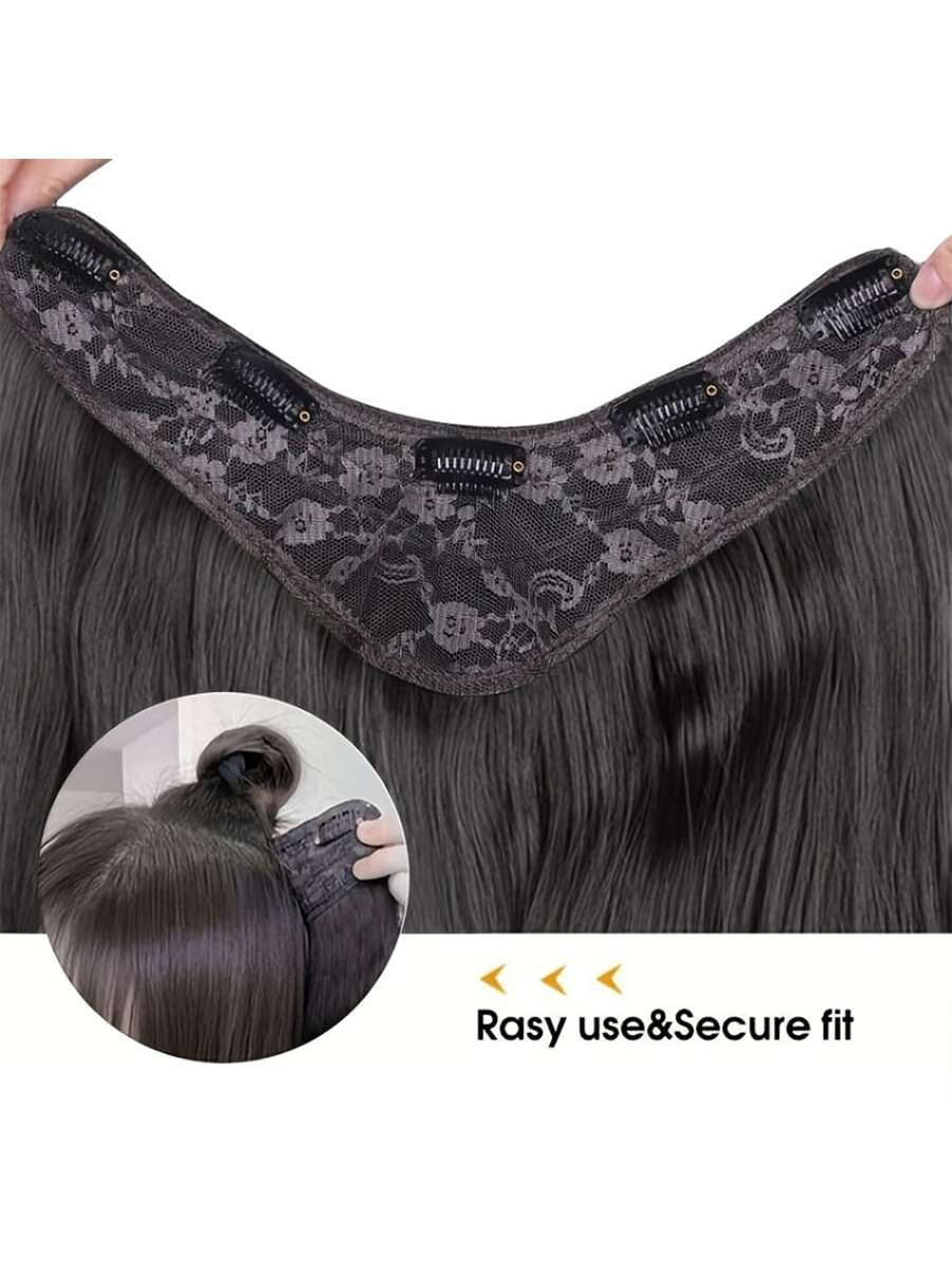 Invisible Hair Extension Wavy Curly Long Synthetic Hairpieces