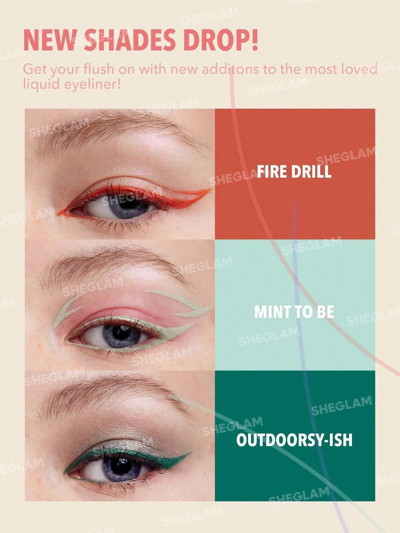 SHEGLAM Color Crush Liquid Eyeliner-Hug Lyfe 7 Colors Smudge-Proof High Pigment Eyeliner Pencil Sweat-Proof Long Lasting Easy to Use Pink Eyeliner Black Friday Winter Gifts Y2K Trending Y8K Eyeliner
