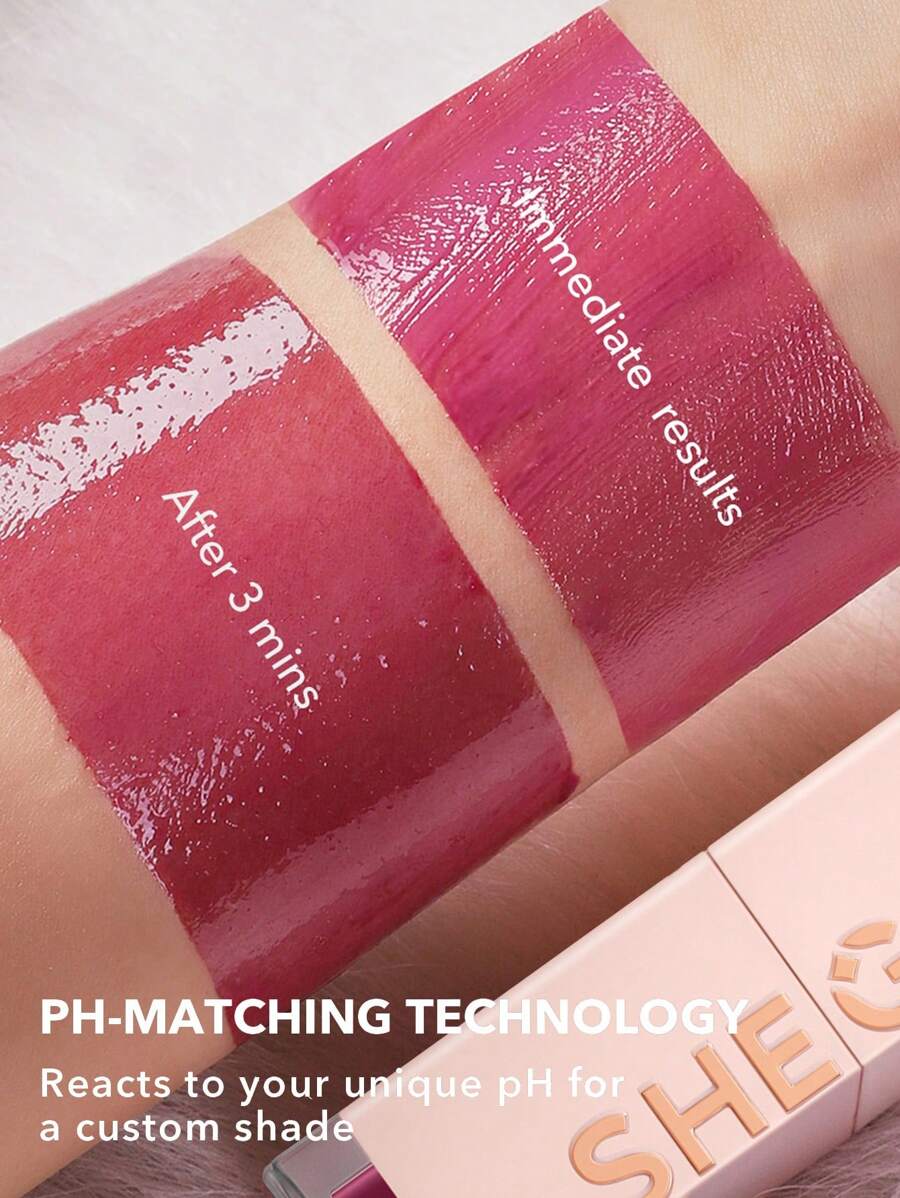 SHEGLAM ملمع شفاه وردي متغير اللون طويل الأمد ومرطب