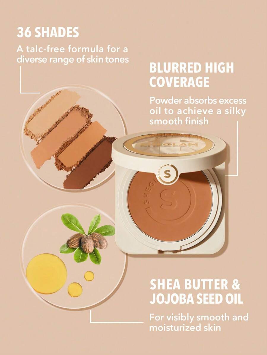 SHEGLAM Skin-Focus بودرة أساس بتغطية عالية - Buttercream