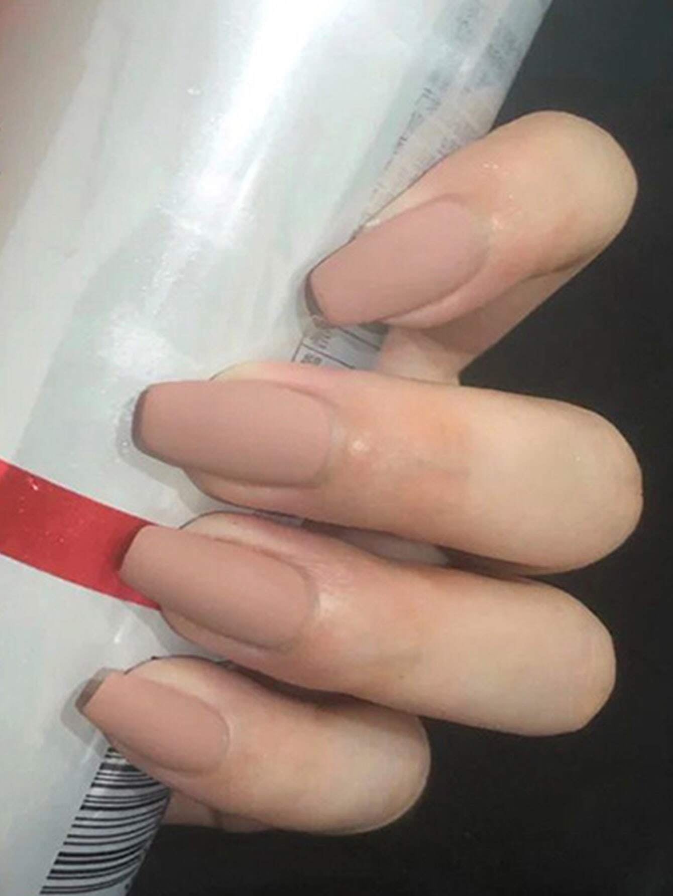 24Pcs/Set Medium Long Almond-Shaped Matte Solid Color Full Cover False Nails for Women and Girls