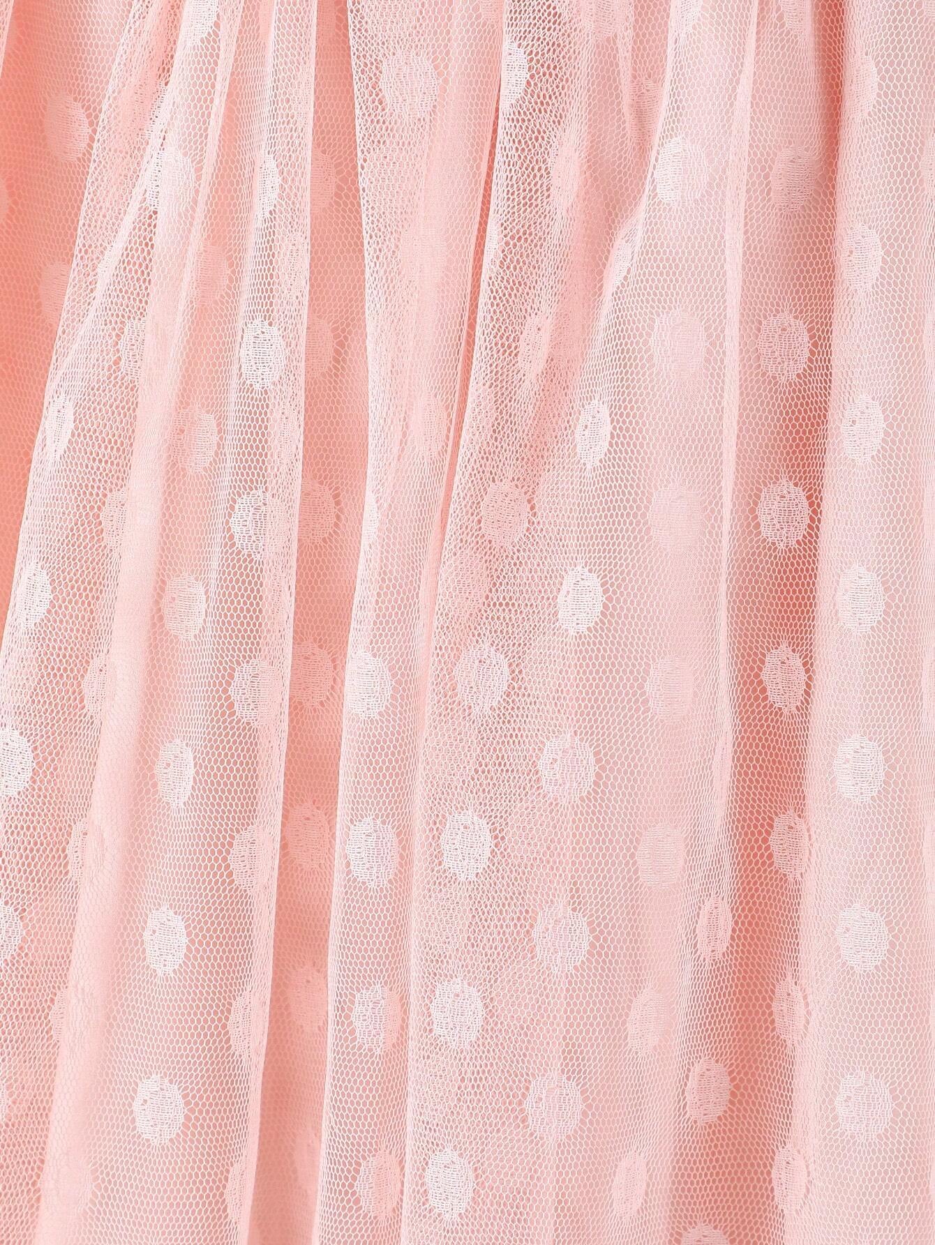 Young Girls' Mesh Tutu Dress with Flying Sleeves