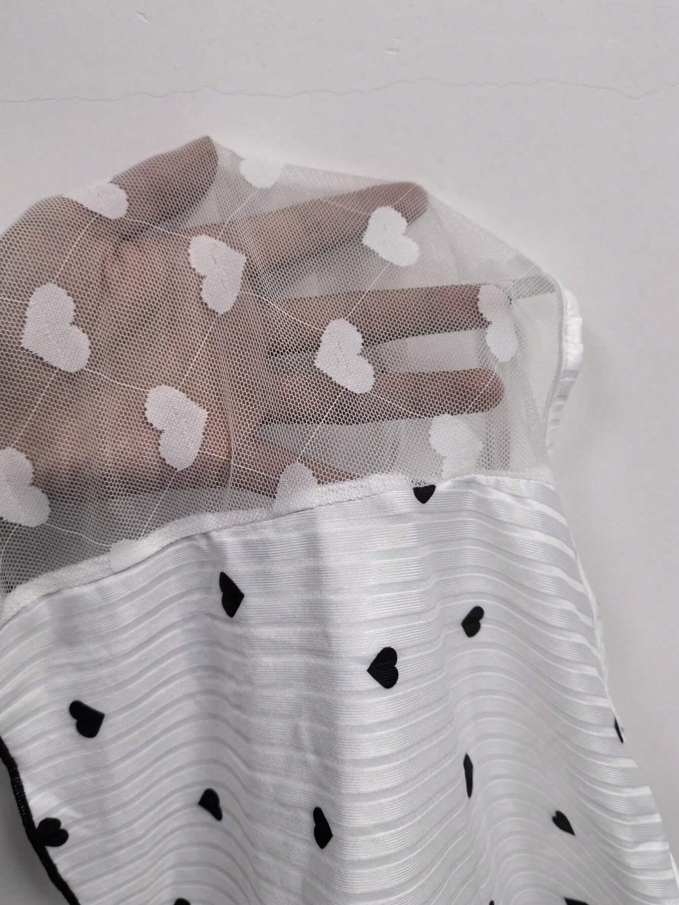 Heart Pattern Stitching Pajamas Set