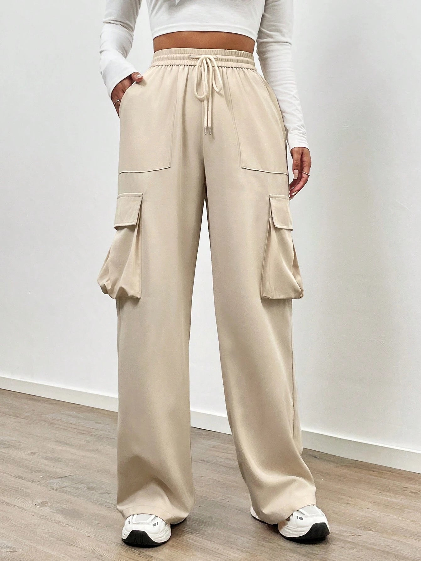 Ezwear Simple and Versatile Straight Leg Utility Pants