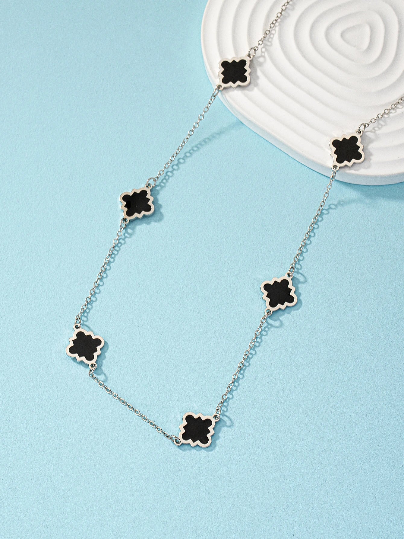 1Pc Fashion Iron Alloy Geometric Decor Long Necklace for Women for Daily Life