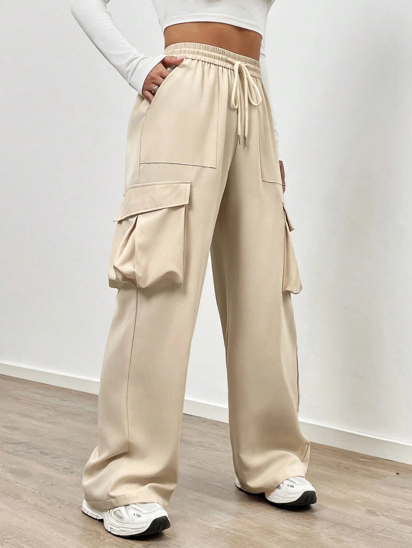 Ezwear Simple and Versatile Straight Leg Utility Pants