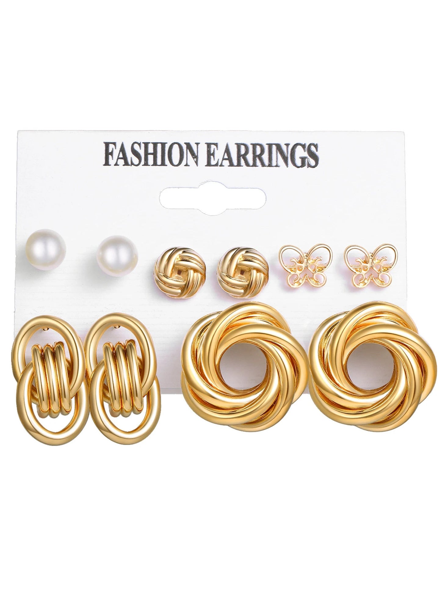 11Pairs Butterfly Geometric Decor Earrings Set