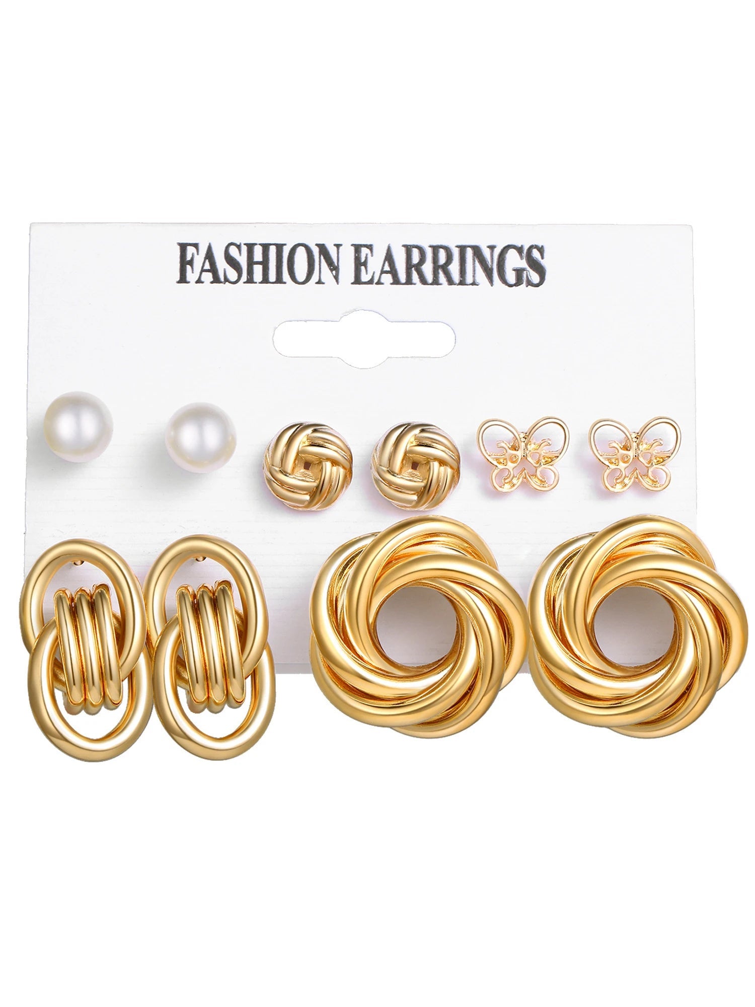 11Pairs Butterfly Geometric Decor Earrings Set