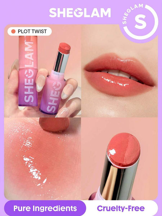 SHEGLAM أحمر شفاه ميرور كيس هاي شاين - بلوت تويست