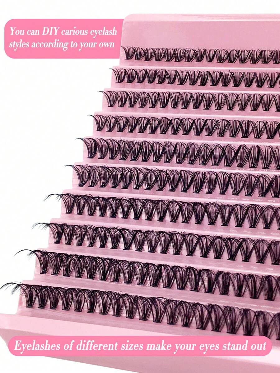 30D رموش مكياج (240 قطعة) لينة مقاومة للماء من ألياف صناعية