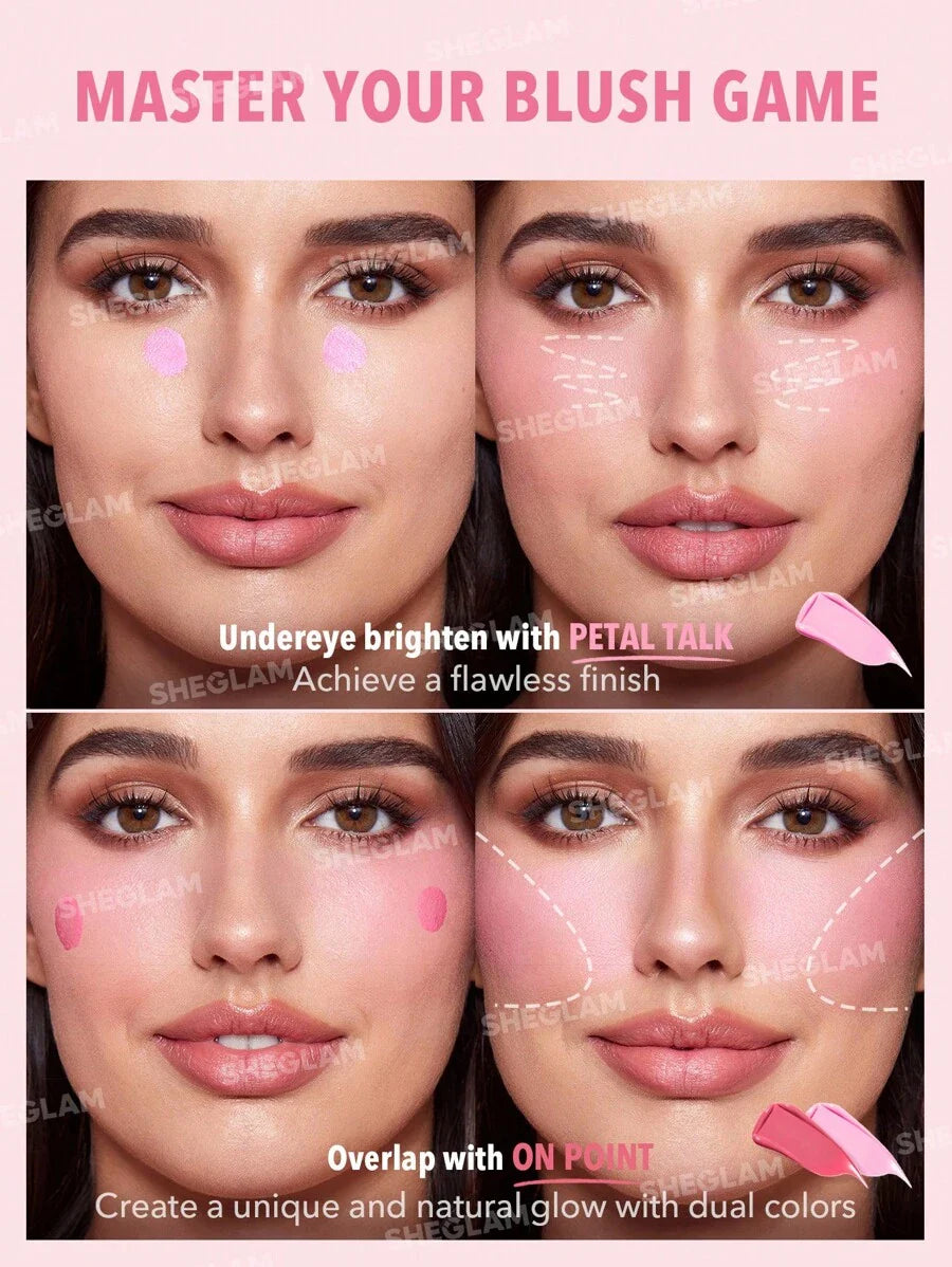 SHEGLAM أحمر الخدود السائل كولور بلوم - بتلات توك