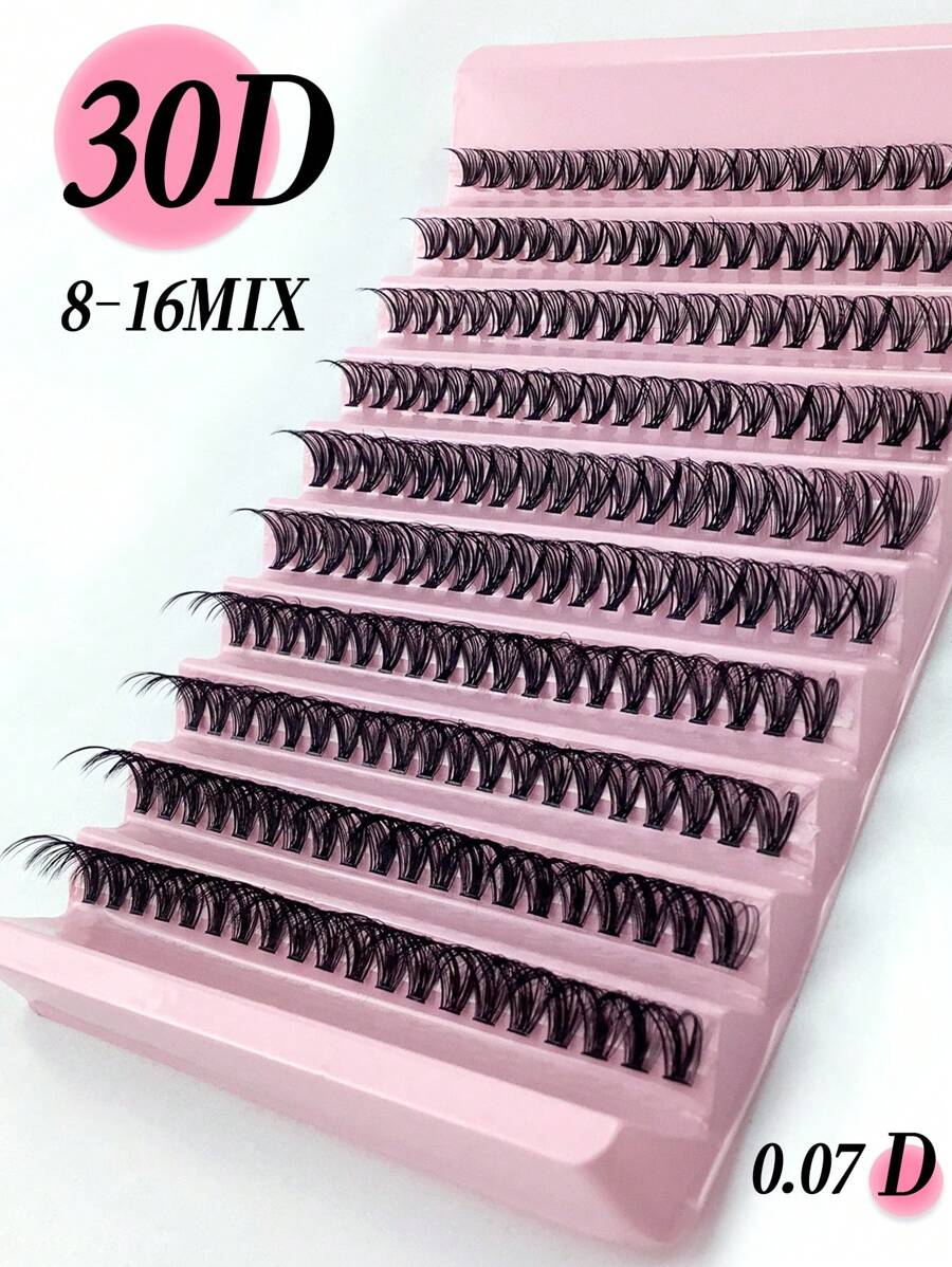 30D رموش مكياج (240 قطعة) لينة مقاومة للماء من ألياف صناعية