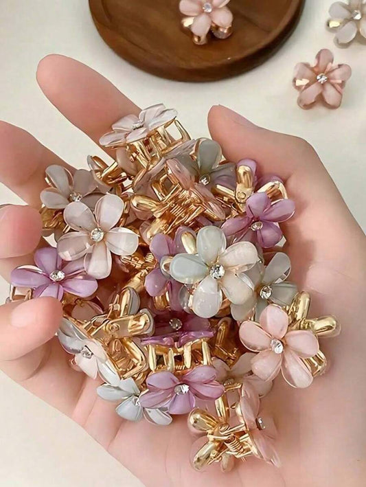 SHEIN مشابك شعر (12 قطعة) معدنية مزينة